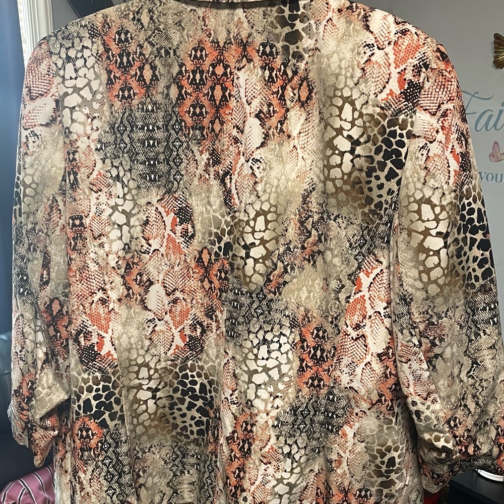Kasper Women's Multicolor Snake Print Blazer - Picture 4 of 6